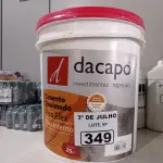 LOTE 349 - 01 BALDE DE CIMENTO QUEIMADO PISO FLEX DACAPÓ 25KG. (NO ESTADO, LEILÃO NÃO TEM GARANTIA E NEM DEVOLUÇÃO, SUJEITO A POSSÍVEIS AVARIAS VISÍVEIS/OCULTAS E/OU AUSÊNCIA DE COMPONENTES).