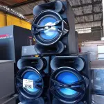 LOTE 416 - 03 CAIXAS DE SOM PHILIPS MAX SAUND 8OHM. (NO ESTADO, LEILÃO NÃO TEM GARANTIA E NEM DEVOLUÇÃO, SUJEITO A POSSÍVEIS AVARIAS VISÍVEIS/OCULTAS E/OU AUSÊNCIA DE COMPONENTES).