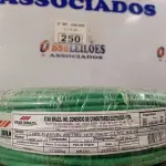 LOTE 250 - 01 ROLO DE CABO FLEXÍVEL 1X10MM NA COR VERDE (NOVO).(NO ESTADO, LEILÃO NÃO TEM GARANTIA E NEM DEVOLUÇÃO, SUJEITO A POSSÍVEIS AVARIAS VISÍVEIS/OCULTAS E/OU AUSÊNCIA DE COMPONENTES).