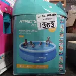 LOTE 363 - 01 PISCINA INFLÁVEL 4.500 LITROS. (NO ESTADO, LEILÃO NÃO TEM GARANTIA E NEM DEVOLUÇÃO, SUJEITO A POSSÍVEIS AVARIAS VISÍVEIS/OCULTAS E/OU AUSÊNCIA DE COMPONENTES).