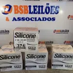LOTE 374 - 04 CAIXAS COM SILICONE TRANSPARENTE MULTIUSO COM 12 UNIDADES CADA. (NO ESTADO, LEILÃO NÃO TEM GARANTIA E NEM DEVOLUÇÃO, SUJEITO A POSSÍVEIS AVARIAS VISÍVEIS/OCULTAS E/OU AUSÊNCIA DE COMPONENTES).