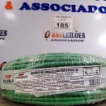 LOTE 185 - 01 ROLO DE CABO FLEXÍVEL 1X10MM NA COR VERDE. 100 METROS (NOVO)(NO ESTADO, LEILÃO NÃO TEM GARANTIA E NEM DEVOLUÇÃO, SUJEITO A POSSÍVEIS AVARIAS VISÍVEIS/OCULTAS E/OU AUSÊNCIA DE COMPONENTES).