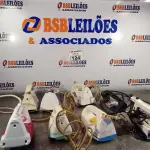 LOTE 124 - 08 FERROS DE PASSAR ROUPAS MARCAS E MODELOS DIVERSOS. (NO ESTADO, LEILÃO NÃO TEM GARANTIA E NEM DEVOLUÇÃO, SUJEITO A POSSÍVEIS AVARIAS VISÍVEIS/OCULTAS E/OU AUSÊNCIA DE COMPONENTES).