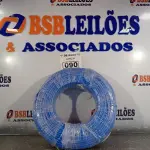LOTE 090 - 01 ROLO DE CABO FLEXÍVEL 1X10MM NA COR AZUL. 100 METROS (NOVO)(NO ESTADO, LEILÃO NÃO TEM GARANTIA E NEM DEVOLUÇÃO, SUJEITO A POSSÍVEIS AVARIAS VISÍVEIS/OCULTAS E/OU AUSÊNCIA DE COMPONENTES).