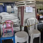 LOTE 252 - 26 MESAS PLÁSTICAS + 16 CADEIRAS PLÁSTICAS (UNIDADE: A-018 - RECIFE/PE - LOCAL DE RETIRADA: AVENIDA BEBERIBE, 3620 - BEBERIBE - RECIFE/PE - CEP: 52.130-547)