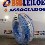 LOTE 120 - 01 ROLO DE CABO FLEXÍVEL 1X10MM NA COR AZUL. 100 METROS (NOVO)(NO ESTADO, LEILÃO NÃO TEM GARANTIA E NEM DEVOLUÇÃO, SUJEITO A POSSÍVEIS AVARIAS VISÍVEIS/OCULTAS E/OU AUSÊNCIA DE COMPONENTES).