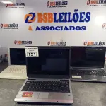LOTE 151 - 03 NOTEBOOK’S MARCAS E MODELOS DIVERSOS PARA RETIRADA DE PEÇAS. (NO ESTADO, LEILÃO NÃO TEM GARANTIA E NEM DEVOLUÇÃO, SUJEITO A POSSÍVEIS AVARIAS VISÍVEIS/OCULTAS E/OU AUSÊNCIA DE COMPONENTES).