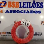 LOTE 015 - 01 ROLO DE CABO FLEXÍVEL 1X4MM NA COR VERMELHA. 100 METROS (NOVO) (NO ESTADO, LEILÃO NÃO TEM GARANTIA E NEM DEVOLUÇÃO, SUJEITO A POSSÍVEIS AVARIAS VISÍVEIS/OCULTAS E/OU AUSÊNCIA DE COMPONENTES).