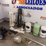 LOTE 144 - 01 LOTE COM VÁRIAS LUMINÁRIAS MARCAS E MODELOS DIVERSOS. (NO ESTADO, LEILÃO NÃO TEM GARANTIA E NEM DEVOLUÇÃO, SUJEITO A POSSÍVEIS AVARIAS VISÍVEIS/OCULTAS E/OU AUSÊNCIA DE COMPONENTES).