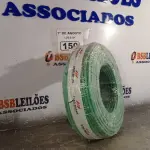 LOTE 150 - 01 ROLO DE CABO FLEXÍVEL 1X10MM NA COR VERDE.100 METROS (NOVO) (NO ESTADO, LEILÃO NÃO TEM GARANTIA E NEM DEVOLUÇÃO, SUJEITO A POSSÍVEIS AVARIAS VISÍVEIS/OCULTAS E/OU AUSÊNCIA DE COMPONENTES).