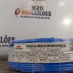 LOTE 020 - 01 ROLO DE CABO FLEXÍVEL 1X2,5MM NA COR AZUL. 100 METROS 100 METROS (NOVO)(NO ESTADO, LEILÃO NÃO TEM GARANTIA E NEM DEVOLUÇÃO, SUJEITO A POSSÍVEIS AVARIAS VISÍVEIS/OCULTAS E/OU AUSÊNCIA DE COMPONENTES).