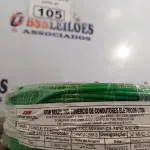 LOTE 105 - 01 ROLO DE CABO FLEXÍVEL 1X2,5MM NA COR VERDE. 100 METROS (NOVO)(NO ESTADO, LEILÃO NÃO TEM GARANTIA E NEM DEVOLUÇÃO, SUJEITO A POSSÍVEIS AVARIAS VISÍVEIS/OCULTAS E/OU AUSÊNCIA DE COMPONENTES).