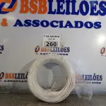LOTE 260 - 01 ROLO DE CABO FLEXÍVEL 1X2,5MM NA COR BRANCA. 100 METROS (NOVO)(NO ESTADO, LEILÃO NÃO TEM GARANTIA E NEM DEVOLUÇÃO, SUJEITO A POSSÍVEIS AVARIAS VISÍVEIS/OCULTAS E/OU AUSÊNCIA DE COMPONENTES).