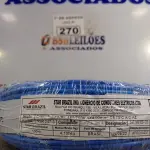 LOTE 270 - 01 ROLO DE CABO FLEXÍVEL 1X4MM NA COR AZUL. 100 METROS (NOVO)(NO ESTADO, LEILÃO NÃO TEM GARANTIA E NEM DEVOLUÇÃO, SUJEITO A POSSÍVEIS AVARIAS VISÍVEIS/OCULTAS E/OU AUSÊNCIA DE COMPONENTES).