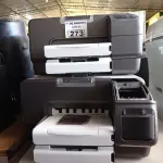 LOTE 273 - 03 IMPRESSORAS MARCAS HP MODELO INK JET 1200WN INCOMPLETAS. (NO ESTADO, LEILÃO NÃO TEM GARANTIA E NEM DEVOLUÇÃO, SUJEITO A POSSÍVEIS AVARIAS VISÍVEIS/OCULTAS E/OU AUSÊNCIA DE COMPONENTES).