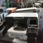 LOTE 303 - 04 IMPRESSORAS MARCAS HP MODELO INK JET 1200WN INCOMPLETAS. (NO ESTADO, LEILÃO NÃO TEM GARANTIA E NEM DEVOLUÇÃO, SUJEITO A POSSÍVEIS AVARIAS VISÍVEIS/OCULTAS E/OU AUSÊNCIA DE COMPONENTES).