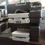 LOTE 303 - 04 IMPRESSORAS MARCAS HP MODELO INK JET 1200WN INCOMPLETAS. (NO ESTADO, LEILÃO NÃO TEM GARANTIA E NEM DEVOLUÇÃO, SUJEITO A POSSÍVEIS AVARIAS VISÍVEIS/OCULTAS E/OU AUSÊNCIA DE COMPONENTES).