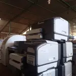LOTE 327 - 05 IMPRESSORAS MARCAS HP MODELO INK JET 1200WN INCOMPLETAS. (NO ESTADO, LEILÃO NÃO TEM GARANTIA E NEM DEVOLUÇÃO, SUJEITO A POSSÍVEIS AVARIAS VISÍVEIS/OCULTAS E/OU AUSÊNCIA DE COMPONENTES).