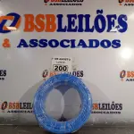 LOTE 200 - 01 ROLO DE CABO FLEXÍVEL 1X4MM NA COR AZUL. 100 METROS (NOVO)(NO ESTADO, LEILÃO NÃO TEM GARANTIA E NEM DEVOLUÇÃO, SUJEITO A POSSÍVEIS AVARIAS VISÍVEIS/OCULTAS E/OU AUSÊNCIA DE COMPONENTES).