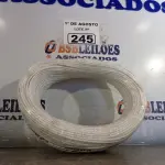 LOTE 245 - 01 ROLO DE CABO FLEXÍVEL 1X2,5MM NA COR BRANCA. 100 METROS (NOVO)(NO ESTADO, LEILÃO NÃO TEM GARANTIA E NEM DEVOLUÇÃO, SUJEITO A POSSÍVEIS AVARIAS VISÍVEIS/OCULTAS E/OU AUSÊNCIA DE COMPONENTES).