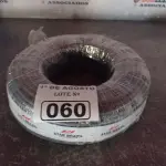 LOTE 060 - 01 ROLO DE CABO FLEXÍVEL 1X10MM NA COR PRETA.100 METROS (NOVO) (NO ESTADO, LEILÃO NÃO TEM GARANTIA E NEM DEVOLUÇÃO, SUJEITO A POSSÍVEIS AVARIAS VISÍVEIS/OCULTAS E/OU AUSÊNCIA DE COMPONENTES).