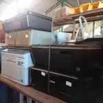 LOTE 207 - 10 IMPRESSORAS MARCAS E MODELOS DIVERSOS PARA RETIRADA DE PEÇAS. (NO ESTADO, LEILÃO NÃO TEM GARANTIA E NEM DEVOLUÇÃO, SUJEITO A POSSÍVEIS AVARIAS VISÍVEIS/OCULTAS E/OU AUSÊNCIA DE COMPONENTES).