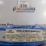LOTE 230 - 01 ROLO DE CABO FLEXÍVEL 1X2,5MM NA COR AZUL. 100 METROS (NOVO)(NO ESTADO, LEILÃO NÃO TEM GARANTIA E NEM DEVOLUÇÃO, SUJEITO A POSSÍVEIS AVARIAS VISÍVEIS/OCULTAS E/OU AUSÊNCIA DE COMPONENTES).