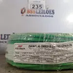LOTE 235 - 01 ROLO DE CABO FLEXÍVEL 1X4MM NA COR VERDE. 100 METROS (NOVO)(NO ESTADO, LEILÃO NÃO TEM GARANTIA E NEM DEVOLUÇÃO, SUJEITO A POSSÍVEIS AVARIAS VISÍVEIS/OCULTAS E/OU AUSÊNCIA DE COMPONENTES).
