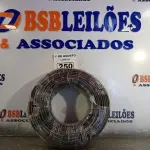 LOTE 250 - 01 ROLO DE CABO FLEXÍVEL 1X10MM NA COR PRETA. 100 METROS (NOVO)(NO ESTADO, LEILÃO NÃO TEM GARANTIA E NEM DEVOLUÇÃO, SUJEITO A POSSÍVEIS AVARIAS VISÍVEIS/OCULTAS E/OU AUSÊNCIA DE COMPONENTES).