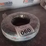 LOTE 060 - 01 ROLO DE CABO FLEXÍVEL 1X10MM NA COR PRETA.100 METROS (NOVO) (NO ESTADO, LEILÃO NÃO TEM GARANTIA E NEM DEVOLUÇÃO, SUJEITO A POSSÍVEIS AVARIAS VISÍVEIS/OCULTAS E/OU AUSÊNCIA DE COMPONENTES).