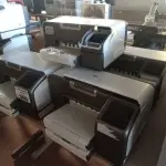 LOTE 360 - 05 IMPRESSORAS MARCAS HP MODELO INK JET 1200WN INCOMPLETAS. (NO ESTADO, LEILÃO NÃO TEM GARANTIA E NEM DEVOLUÇÃO, SUJEITO A POSSÍVEIS AVARIAS VISÍVEIS/OCULTAS E/OU AUSÊNCIA DE COMPONENTES).