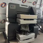 LOTE 343 - 02 IMPRESSORAS MARCAS HP MODELO INK JET 1200WN INCOMPLETAS. (NO ESTADO, LEILÃO NÃO TEM GARANTIA E NEM DEVOLUÇÃO, SUJEITO A POSSÍVEIS AVARIAS VISÍVEIS/OCULTAS E/OU AUSÊNCIA DE COMPONENTES).