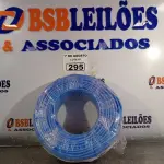LOTE 295 - 01 ROLO DE CABO FLEXÍVEL 1X10MM NA COR AZUL.100 METROS (NOVO) (NO ESTADO, LEILÃO NÃO TEM GARANTIA E NEM DEVOLUÇÃO, SUJEITO A POSSÍVEIS AVARIAS VISÍVEIS/OCULTAS E/OU AUSÊNCIA DE COMPONENTES).