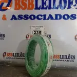 LOTE 235 - 01 ROLO DE CABO FLEXÍVEL 1X4MM NA COR VERDE. 100 METROS (NOVO)(NO ESTADO, LEILÃO NÃO TEM GARANTIA E NEM DEVOLUÇÃO, SUJEITO A POSSÍVEIS AVARIAS VISÍVEIS/OCULTAS E/OU AUSÊNCIA DE COMPONENTES).