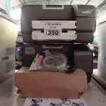 LOTE 350 - 02 IMPRESSORAS MARCAS HP MODELO INK JET 1200WN INCOMPLETAS. (NO ESTADO, LEILÃO NÃO TEM GARANTIA E NEM DEVOLUÇÃO, SUJEITO A POSSÍVEIS AVARIAS VISÍVEIS/OCULTAS E/OU AUSÊNCIA DE COMPONENTES).