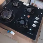 LOTE 214 - 01 FOGÃO COOKTOP A GÁS 04 BOCAS COM AVARIAS. (NO ESTADO, LEILÃO NÃO TEM GARANTIA E NEM DEVOLUÇÃO, SUJEITO A POSSÍVEIS AVARIAS VISÍVEIS/OCULTAS E/OU AUSÊNCIA DE COMPONENTES).