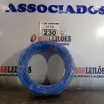 LOTE 230 - 01 ROLO DE CABO FLEXÍVEL 1X2,5MM NA COR AZUL. 100 METROS (NOVO)(NO ESTADO, LEILÃO NÃO TEM GARANTIA E NEM DEVOLUÇÃO, SUJEITO A POSSÍVEIS AVARIAS VISÍVEIS/OCULTAS E/OU AUSÊNCIA DE COMPONENTES).