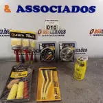 LOTE 010 - 01 DISCO C/ VÍDEA 40 DENTES 4,5”, 01 DISCO DIAMANTADO 110MM DENTE DE 7,5MM CORTE 2,0MM, 03 PINCEIS PARA PINTURA, 01 KIT ESCOVAS LONGAS MULTIUSO, 01 KIT PINTURA E 01 KIT DE BROCAS PAR ALVENARIA, MADEIRA E METAL.(NOVO) (NO ESTADO) ATENÇÃO! FAZER A VISITAÇÃO ANTES DE ARREMATAR, NÃO SABEMOS SE FUNCIONA. LEILÃO NÃO TEM GARANTIA E NEM DEVOLUÇÃO, SUJEITO A POSSÍVEIS AVARIAS VISÍVEIS/OCULTAS E/OU AUSÊNCIA DE COMPONENTES.