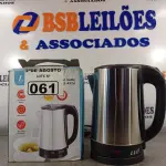 LOTE 061 - 01 CHALEIRA ELÉTRICA DE 2.3L. (NOVO) (NO ESTADO) ATENÇÃO! FAZER A VISITAÇÃO ANTES DE ARREMATAR, NÃO SABEMOS SE FUNCIONA. LEILÃO NÃO TEM GARANTIA E NEM DEVOLUÇÃO, SUJEITO A POSSÍVEIS AVARIAS VISÍVEIS/OCULTAS E/OU AUSÊNCIA DE COMPONENTES.