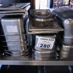 LOTE 280 - CUBAS GN GASTRONORMES ¼. (NO ESTADO, NÃO SABEMOS SE FUNCIONA. LEILÃO NÃO TEM GARANTIA E NEM DEVOLUÇÃO).