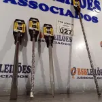 LOTE 027 - 02 BROCAS, SENDO 01 DE 12MMX260MM E 01 DE 12MMX450MM, 01 PONTALETE DE 14MMX250MM E 01 TALHADEIRA DE 20MMX250MM. (NOVO) (NO ESTADO) ATENÇÃO! FAZER A VISITAÇÃO ANTES DE ARREMATAR, NÃO SABEMOS SE FUNCIONA. LEILÃO NÃO TEM GARANTIA E NEM DEVOLUÇÃO, SUJEITO A POSSÍVEIS AVARIAS VISÍVEIS/OCULTAS E/OU AUSÊNCIA DE COMPONENTES.