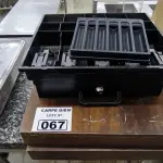 LOTE 067 - 02 GAVETAS CAIXA, 01 CAIXA DE ACRÍLICO, 02 PORTAS CHÁ. (NO ESTADO, NÃO SABEMOS SE FUNCIONA. LEILÃO NÃO TEM GARANTIA E NEM DEVOLUÇÃO).