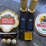 LOTE 236 - ITENS DECORATIVOS PARA BAR. (NO ESTADO, NÃO SABEMOS SE FUNCIONA. LEILÃO NÃO TEM GARANTIA E NEM DEVOLUÇÃO).