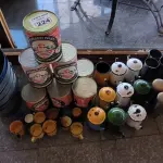 LOTE 224 - DECORAÇÃO DE ÁGATA E METAL. (NO ESTADO, NÃO SABEMOS SE FUNCIONA. LEILÃO NÃO TEM GARANTIA E NEM DEVOLUÇÃO).