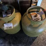 LOTE 130 - 2 BOTIJÃO DE GÁS. (NO ESTADO, NÃO SABEMOS SE FUNCIONA. LEILÃO NÃO TEM GARANTIA E NEM DEVOLUÇÃO). 