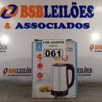 LOTE 061 - 01 CHALEIRA ELÉTRICA DE 2.3L. (NOVO) (NO ESTADO) ATENÇÃO! FAZER A VISITAÇÃO ANTES DE ARREMATAR, NÃO SABEMOS SE FUNCIONA. LEILÃO NÃO TEM GARANTIA E NEM DEVOLUÇÃO, SUJEITO A POSSÍVEIS AVARIAS VISÍVEIS/OCULTAS E/OU AUSÊNCIA DE COMPONENTES.