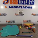 LOTE 369 - 01 LOTE COM COLEIRAS AJUSTÁVEIS E BRINQUEDOS PARA GATOS E 01 TAPETE. (NOVO) (NO ESTADO) ATENÇÃO! FAZER A VISITAÇÃO ANTES DE ARREMATAR, NÃO SABEMOS SE FUNCIONA. LEILÃO NÃO TEM GARANTIA E NEM DEVOLUÇÃO, SUJEITO A POSSÍVEIS AVARIAS VISÍVEIS/OCULTAS E/OU AUSÊNCIA DE COMPONENTES.