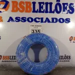 LOTE 335 - 01 CABO FLEXÍVEL DE FIO DE 100M 1X10,00MM² AZUL. (NOVO) (NO ESTADO) ATENÇÃO! FAZER A VISITAÇÃO ANTES DE ARREMATAR, NÃO SABEMOS SE FUNCIONA. LEILÃO NÃO TEM GARANTIA E NEM DEVOLUÇÃO, SUJEITO A POSSÍVEIS AVARIAS VISÍVEIS/OCULTAS E/OU AUSÊNCIA DE COMPONENTES.