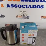 LOTE 223 - 01 CHALEIRA ELÉTRICA DE 2.3L. (NOVO) (NO ESTADO) ATENÇÃO! FAZER A VISITAÇÃO ANTES DE ARREMATAR, NÃO SABEMOS SE FUNCIONA. LEILÃO NÃO TEM GARANTIA E NEM DEVOLUÇÃO, SUJEITO A POSSÍVEIS AVARIAS VISÍVEIS/OCULTAS E/OU AUSÊNCIA DE COMPONENTES.