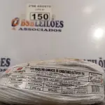 LOTE 150 - 01 CABO FLEXÍVEL DE FIO DE100M 1X2,5MM² NA COR BRANCA. (NOVO) (NO ESTADO) ATENÇÃO! FAZER A VISITAÇÃO ANTES DE ARREMATAR, NÃO SABEMOS SE FUNCIONA. LEILÃO NÃO TEM GARANTIA E NEM DEVOLUÇÃO, SUJEITO A POSSÍVEIS AVARIAS VISÍVEIS/OCULTAS E/OU AUSÊNCIA DE COMPONENTES.